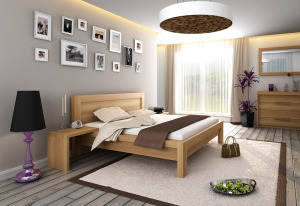 Dřevěné postele z masivu se budou líbit /