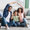 Family,Care.,Arabic,Parents,Making,Symbolic,Roof,Of,Hands,Above